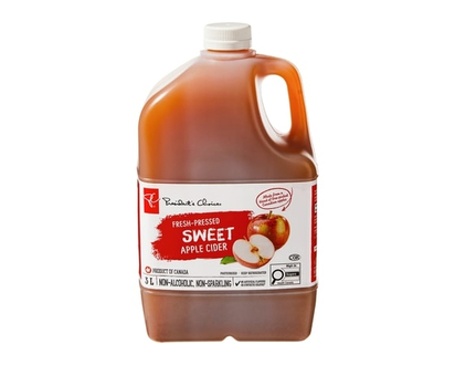President's Choice Fresh-Pressed Sweet Apple Cider - 3.0 L