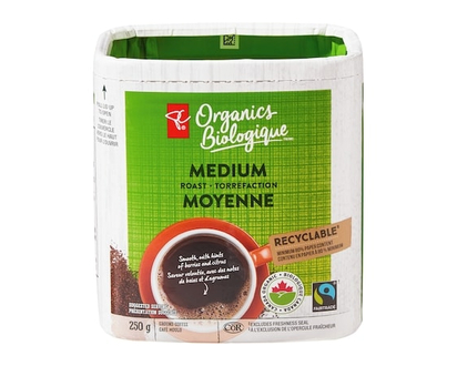 PC Organics Medium Roast Ground Coffee - 250.0 G