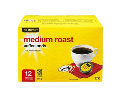 No Name Medium Roast Coffee Pods - 114.0 G