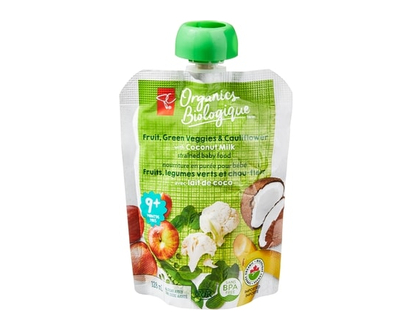 PC Organics Fruit, Green Veggies and Cauliflower Baby Food - 128.0 G