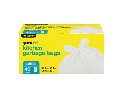 No Name Large Kitchen Garbage Bags - 40.0 EA