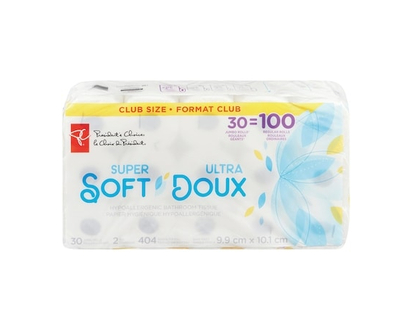 President's Choice Super Soft Hypoallergenic Bathroom Tissue Club Pack - 30.0 EA