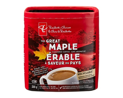 le Choix du Président Café aromatisé au sirop d’érable mouture fine À saveur du pays PCᴹᴰ - 250.0 G