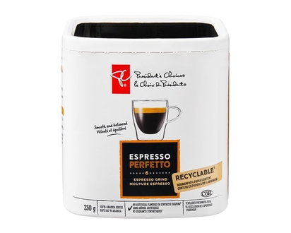 President's Choice Café Espresso Perfetto mouture pour espresso - 250 G