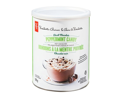 President's Choice Dark Chocolate Peppermint Candy Hot Cocoa Mix - 500.0 G