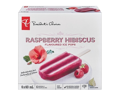 President's Choice Raspberry Hibiscus Flavoured Ice Pops - 60.0 ML