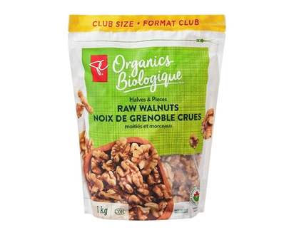 PC Organics Raw Walnuts Halves Pieces 1 kg - 1.0 KG