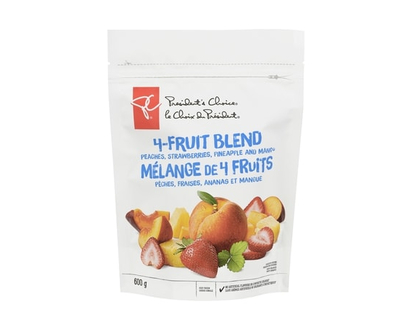 President's Choice Peaches, Strawberries, Pineapple & Mango 4-Fruit Blend - 600.0 G