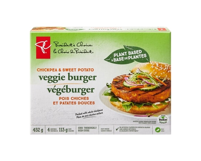 President's Choice Plant Based Chickpea and Sweet Potato Veggie Burgers - 452.0 G
