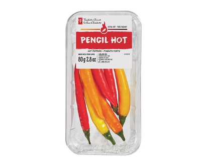 President's Choice Pencil Hot Hot Peppers - 80.0 G