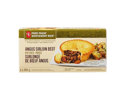 President's Choice Free From Angus Sirloin Beef Pot Pies - 500.0 G
