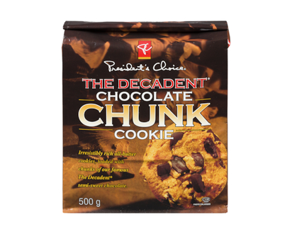 le Choix du Président Biscuits aux gros morceaux de chocolat Le Décadent - 500.0 G