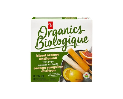 PC Organics Frozen Fruit Pops Blood Orange & Lemon - 70.0 G
