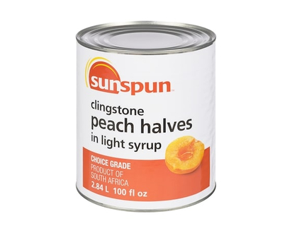 Clingstone Peach Halves in Light Syrup - 2.84 L