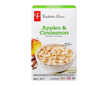 President's Choice Apples and Cinnamon Instant Oatmeal - 264.0 G