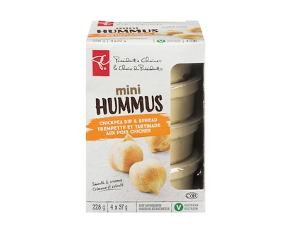 le Choix du Président Mini Contenants D’Hummus - 228.0 G