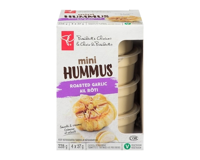 President's Choice Mini Roasted Garlic Hummus Chickpea Dip And Spread - 228.0 G