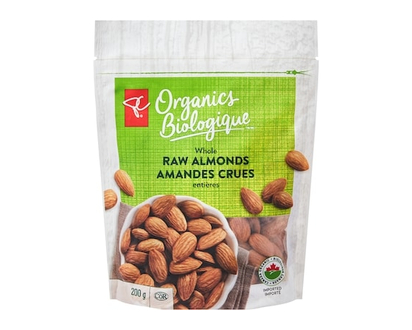 PC Organics Whole Raw Almonds - 200.0 G