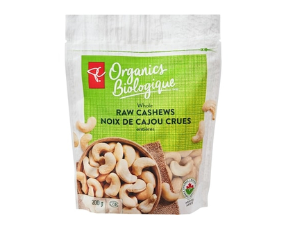 PC Organics Whole Raw Cashews 200 g - 200.0 G