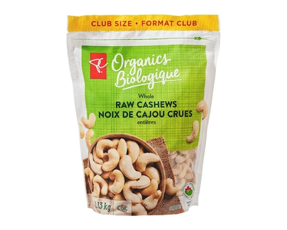 PC Organics Whole Raw Cashews, 1.13KG - 1.13 KG