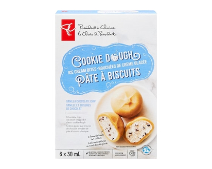 le Choix du Président Bouchées de crème glacée pâte à biscuits vanille et brisures de chocolat - 180.0 ML