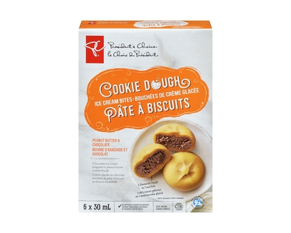 President's Choice Peanut Butter & Chocolate Cookie Dough Ice Cream Bites - 180.0 ML