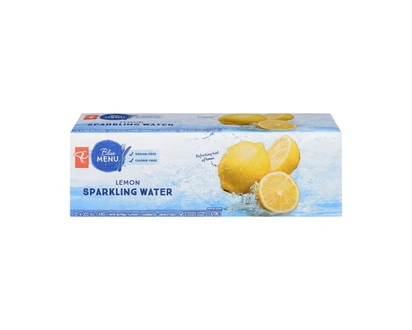 PC Menu Bleu Eau pétillante au citron, paquet de 12 - 355.0 ML