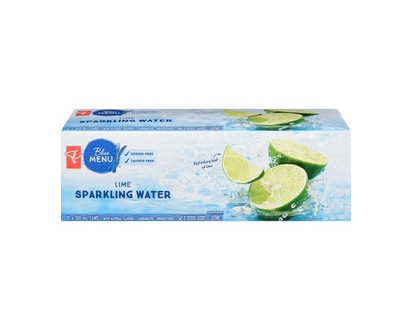 PC Menu Bleu Eau pétillante à la lime, paquet de 12 - 355.0 ML