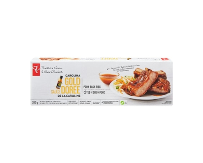 President's Choice Carolina Gold Sauce Pork Back Ribs - 500.0 G