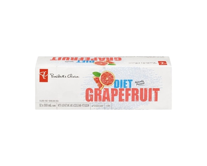 President's Choice Diet Grapefruit Sparkling Soda - 355.0 ML