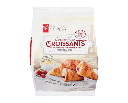 President's Choice Ready To Bake All-Butter Raspberry-Filled Croissants - 360.0 G