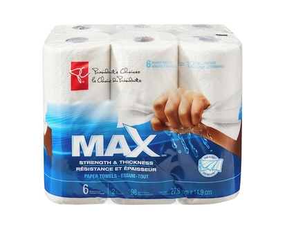 President's Choice Max Strength and Thickness Paper Towels 6=12 Rolls - 1.0 EA