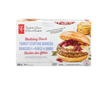 le Choix du Président Burgers à la farce de dinde, festin des fêtes - 568.0 G