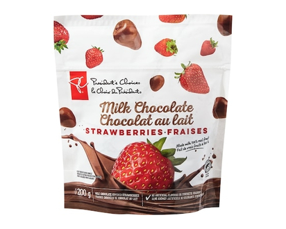 le Choix du Président Fraises enrobées de chocolat au lait - 200.0 G