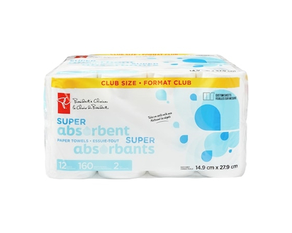 le Choix du Président Essuie-tout super absorbant, Format Club - 12.0 EA