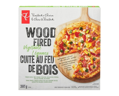 le Choix du Président Pizza aux légumes, cuite au four de bois - 398.0 G