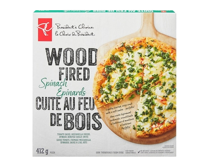 le Choix du Président Pizza aux épinards, cuite au four de bois - 413.0 G