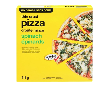 No Name Thin Crust Pizza, Spinach - 411.0 G