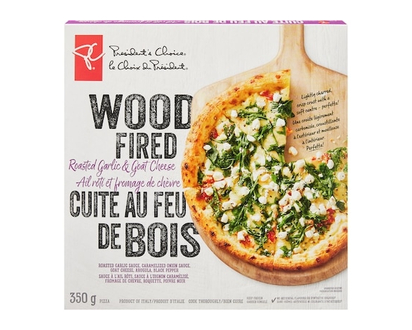 le Choix du Président Pizza à l’ail rôti et au fromage de chèvre, cuite au four de bois - 351.0 G