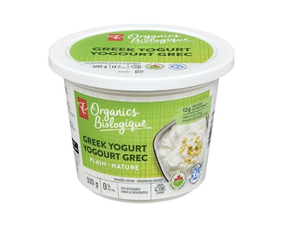 PC Organics Organic Greek Yogurt, Plain - 500.0 G