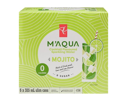 le Choix du Président Eau pétillante aux arômes de cocktail M'ACQUA Mojito - 355.0 ML