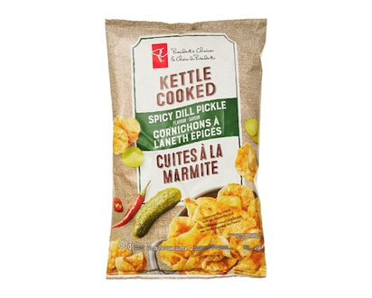 le Choix du Président Croustilles à saveur de Cornichons à l'aneth épicés, cuites à la marmite - 200.0 G