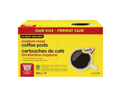 Sans Nom Cartouches de café à torréfaction moyenne, format club - 102.0 EA