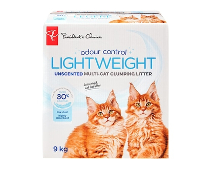 President's Choice Unscented Lightweight Multi-Cat Clumping Litter - 9.0 KG