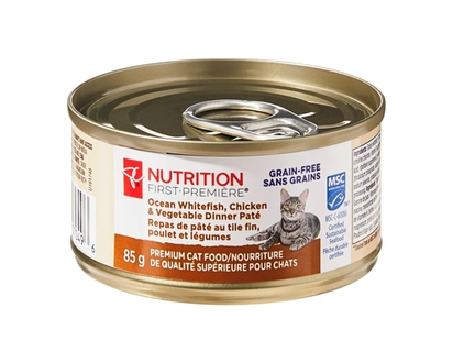 President's Choice Nutrition First Ocean Whitefish, Chicken, and Vegetable Dinner Patà© Premium Cat Food - 85.0 G