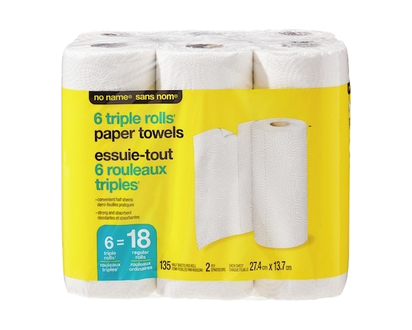 No Name Triple Rolls Paper Towels 6 Pack - 6.0 EA