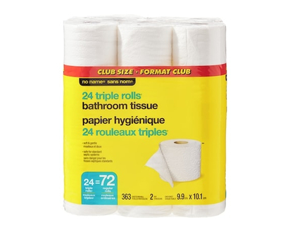 No Name Triple Rolls Bathroom Tissue Club Pack - 24.0 EA