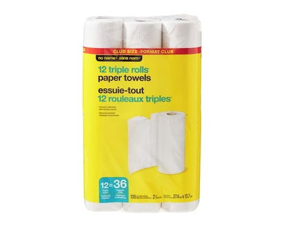 No Name Triple Rolls Paper Towels Club Pack - 12.0 EA