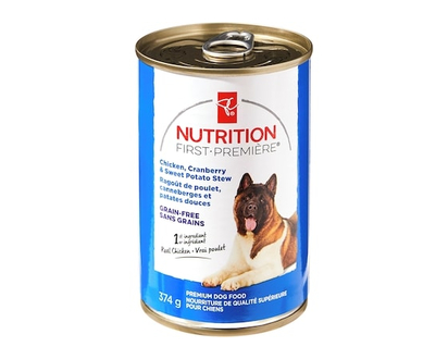 President's Choice Nutrition First Chicken, Cranberry, and Sweet Potato Stew Premium Dog Food - 374.0 G