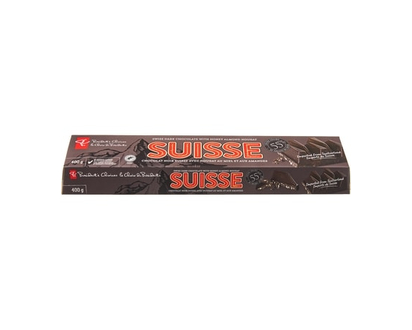 Chocolat noir suisse avec nougat au miel et aux amandes - 0.4 KG